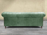 Arthur 3 Seat Chesterfield Sofa In Green Vintage Leather