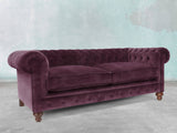 Arthur 3 Seat Chesterfield Sofa In Imperial Vintage Velvet