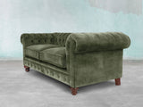 Arthur 3 Seat Chesterfield Sofa In Jade Vintage Velvet