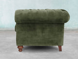 Arthur 3 Seat Chesterfield Sofa In Jade Vintage Velvet