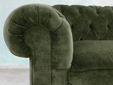 Arthur 3 Seat Chesterfield Sofa In Jade Vintage Velvet