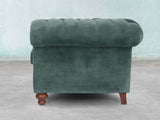 Arthur 3 Seat Chesterfield Sofa In Ocean Storm Vintage Velvet