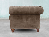 Arthur 3 Seat Chesterfield Sofa In Otter Vintage Velvet