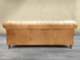 Arthur 3 Seat Chesterfield Sofa In Tan Vintage Leather