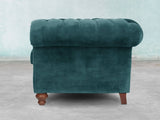 Arthur 3 Seat Chesterfield Sofa In Teal Vintage Velvet