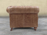 Arthur 4 Seat Chesterfield Sofa In Brown Vintage Leather