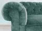 Arthur 4 Seat Chesterfield Sofa In Ocean Storm Vintage Velvet