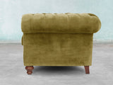 Arthur 4 Seat Chesterfield Sofa In Olive Vintage Velvet