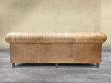Arthur 4 Seat Chesterfield Sofa In Tan Vintage Leather