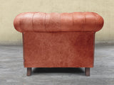 Arthur Chesterfield Chair In Bronze Vintage Leather