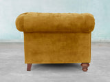 Arthur Chesterfield Chair In Gold Vintage Velvet