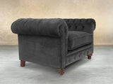 Arthur Chesterfield Chair In Nickel Lush Velvet