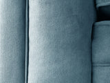 Arthur Chesterfield Chair In Sky Lush Velvet