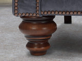 Arthur Chesterfield Chair In Thunder Vintage Leather