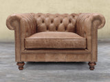 Arthur Chesterfield Snuggler In Brown Vintage Leather