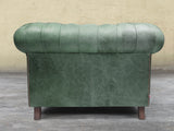 Arthur Chesterfield Snuggler In Green Vintage Leather