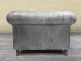 Arthur Chesterfield Snuggler In Grey Vintage Leather