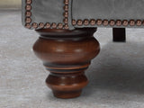 Arthur Chesterfield Snuggler In Grey Vintage Leather