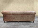 Arthur Extra Large Chesterfield Sofa In Brown Vintage Leather