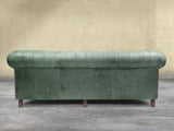 Arthur Extra Large Chesterfield Sofa In Green Vintage Leather