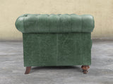 Arthur Extra Large Chesterfield Sofa In Green Vintage Leather