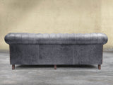 Arthur Extra Large Chesterfield Sofa In Thunder Vintage Leather