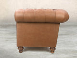 Claudia 2 Seat Chesterfield Sofa In Camel Soft 'n' Easy Leather