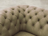Claudia 3 Seat Chesterfield Sofa In Sage Soft 'n' Easy Leather