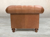 Claudia Chesterfield Chair In Camel Soft 'n' Easy Leather