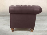 Claudia Chesterfield Chair In Chocolate Chip Soft 'n' Easy Leather