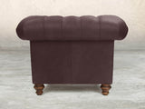 Claudia Chesterfield Chair In Chocolate Chip Soft 'n' Easy Leather