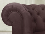 Claudia Chesterfield Chair In Chocolate Chip Soft 'n' Easy Leather