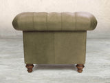 Claudia Chesterfield Chair In Sage Soft 'n' Easy Leather