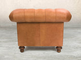 Claudia Chesterfield Chair In Tawny Soft 'n' Easy Leather