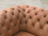 Claudia Snug 2 Seat Chesterfield Sofa In Camel Soft 'n' Easy Leather
