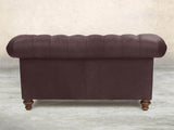 Claudia Snug 2 Seat Chesterfield Sofa In Chocolate Chip Soft 'n' Easy Leather