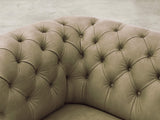Claudia Snug 2 Seat Chesterfield Sofa In Sage Soft 'n' Easy Leather