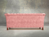 Darcy 2 Seat Chesterfield Sofa In Pink Blush Vintage Velvet