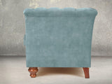 Darcy 2 Seat Chesterfield Sofa In Summer Mist Vintage Velvet