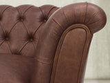 Darcy 3 Seat Chesterfield Sofa In Conker Ol' School Leather
