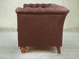 Darcy 3 Seat Chesterfield Sofa In Conker Ol' School Leather