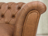Darcy 3 Seat Chesterfield Sofa In Gingerbread Ol' School Leather