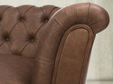 Darcy 3 Seat Chesterfield Sofa In Hazelwood Ol' School Leather