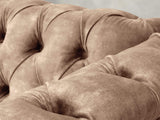 Darcy 3 Seat Chesterfield Sofa In Mocha Vintage Velvet