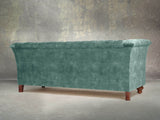 Darcy 3 Seat Chesterfield Sofa In Ocean Storm Vintage Velvet
