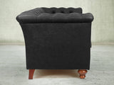 Darcy 4 Seat Chesterfield Sofa In Coal Ol' School Leather