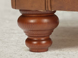 Darcy 4 Seat Chesterfield Sofa In Gingerbread Ol' School Leather