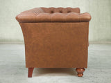Darcy 4 Seat Chesterfield Sofa In Gingerbread Ol' School Leather