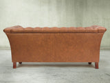 Darcy 4 Seat Chesterfield Sofa In Gingerbread Ol' School Leather