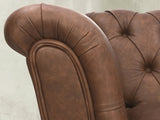 Darcy 4 Seat Chesterfield Sofa In Hazelwood Ol' School Leather